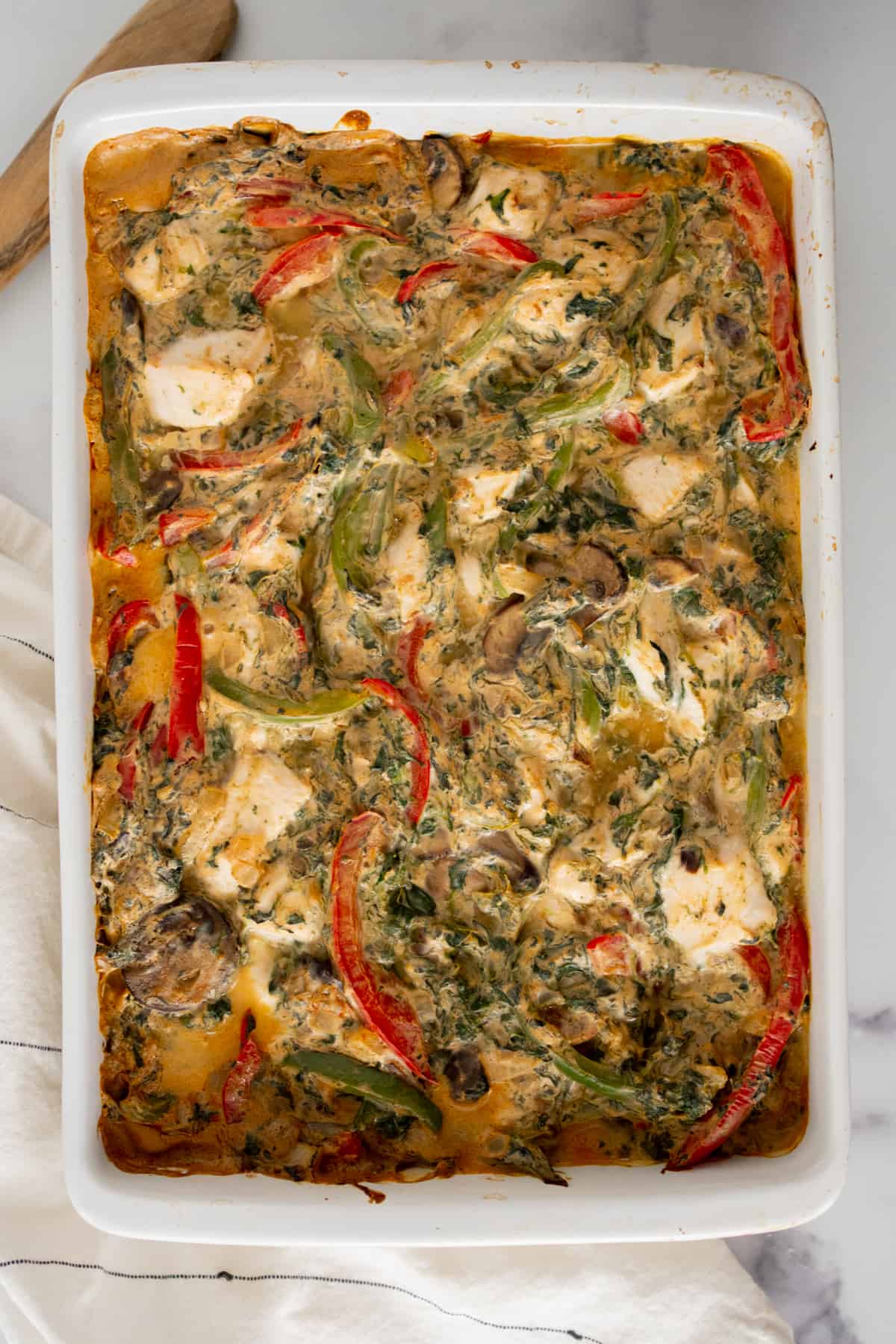 Creamy chicken and vegetable casserole recipe Ohsnapmacros