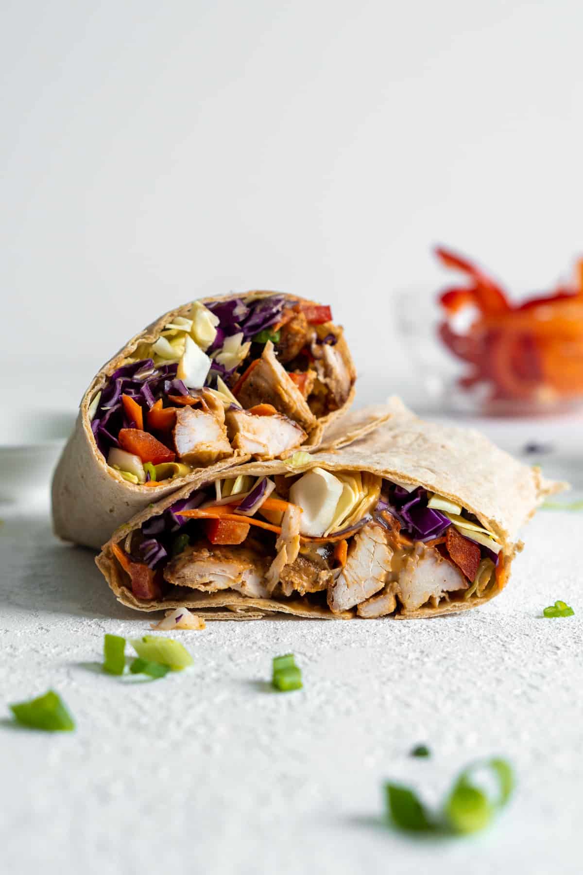 Peanut Chicken Wraps