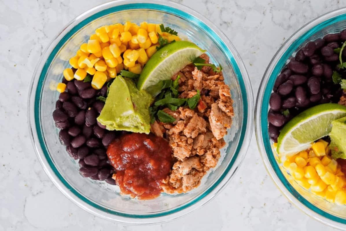 Healthy Lunch Meal Prep: Turkey Taco Bowls