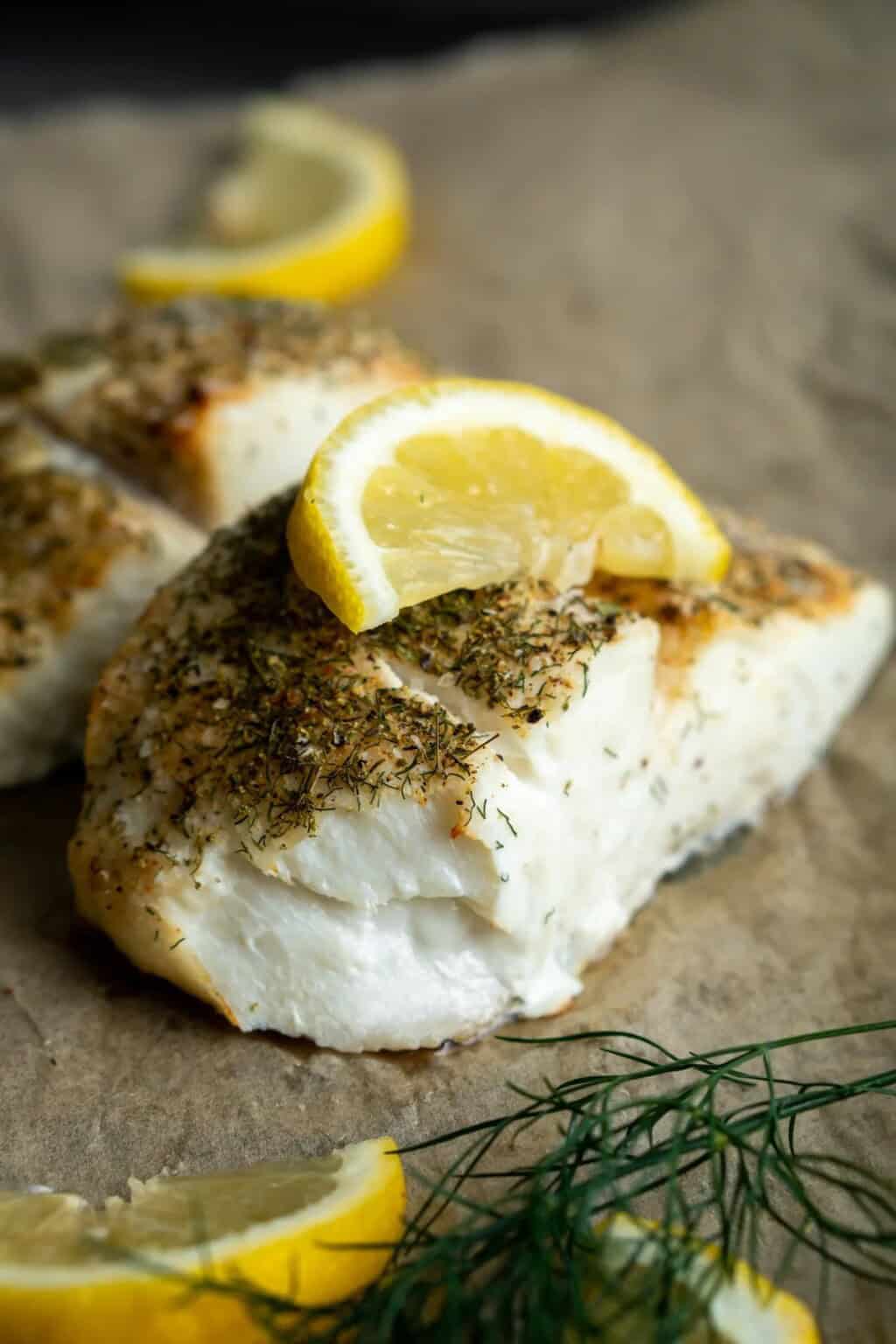 Air Fryer Halibut - Oh Snap Macros