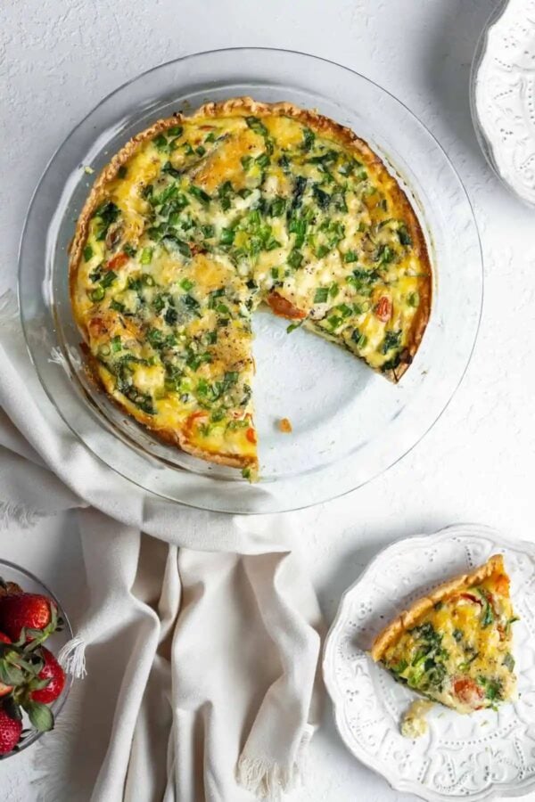 Easy Vegetable Quiche - Oh Snap Macros