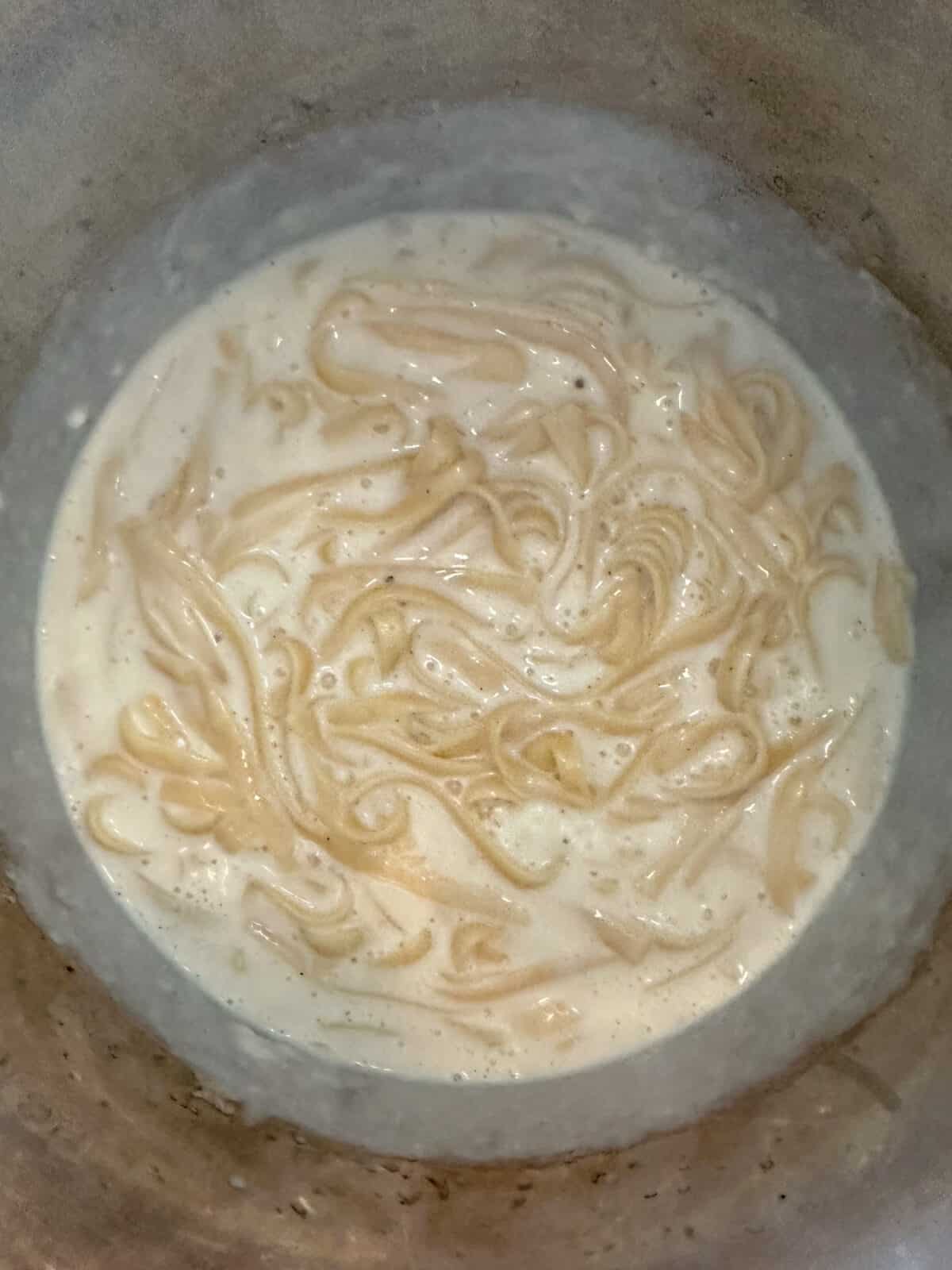 Cheesy noodles in an Instant Pot.