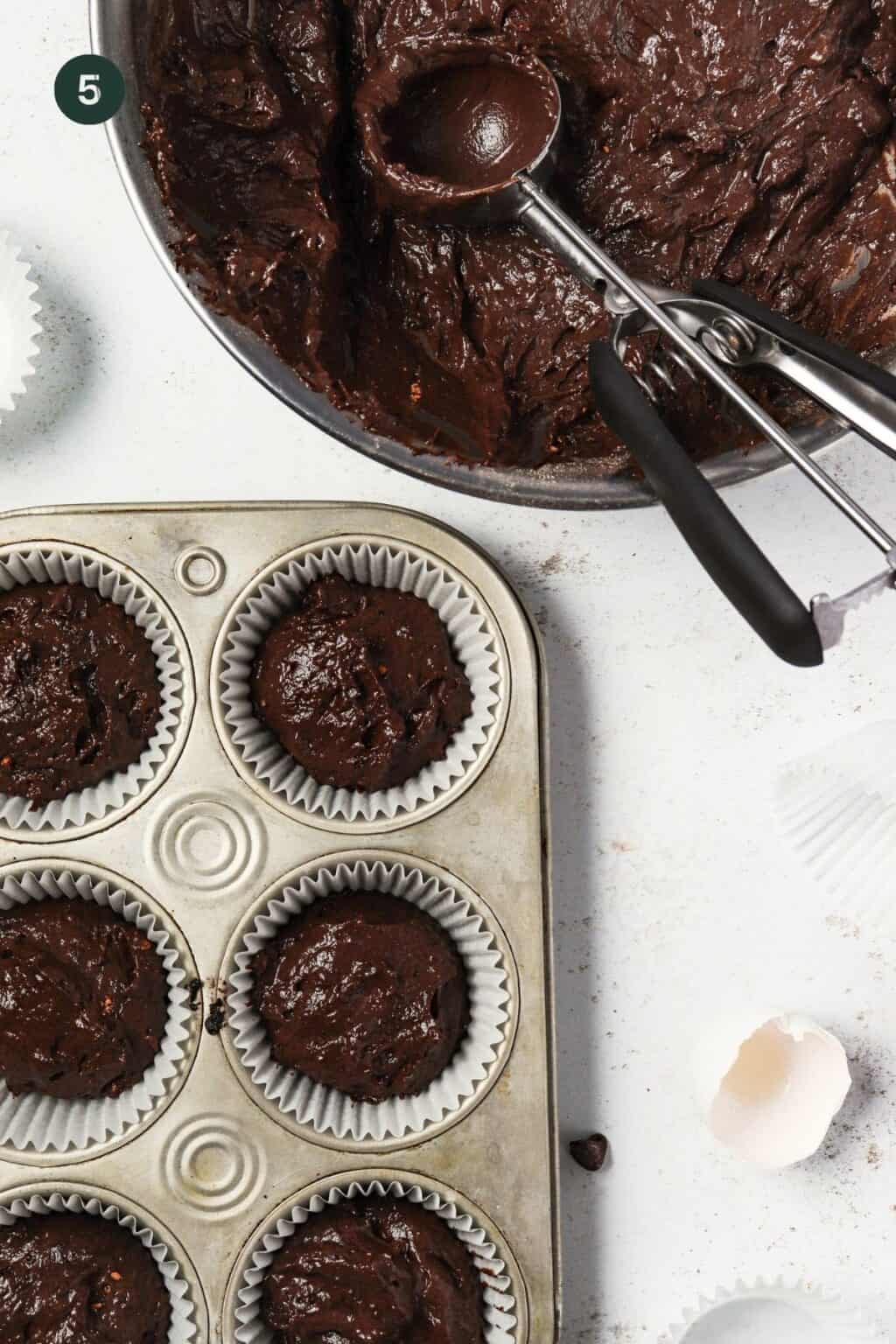 Chocolate Greek Yogurt Peanut Butter Muffins - Oh Snap Macros