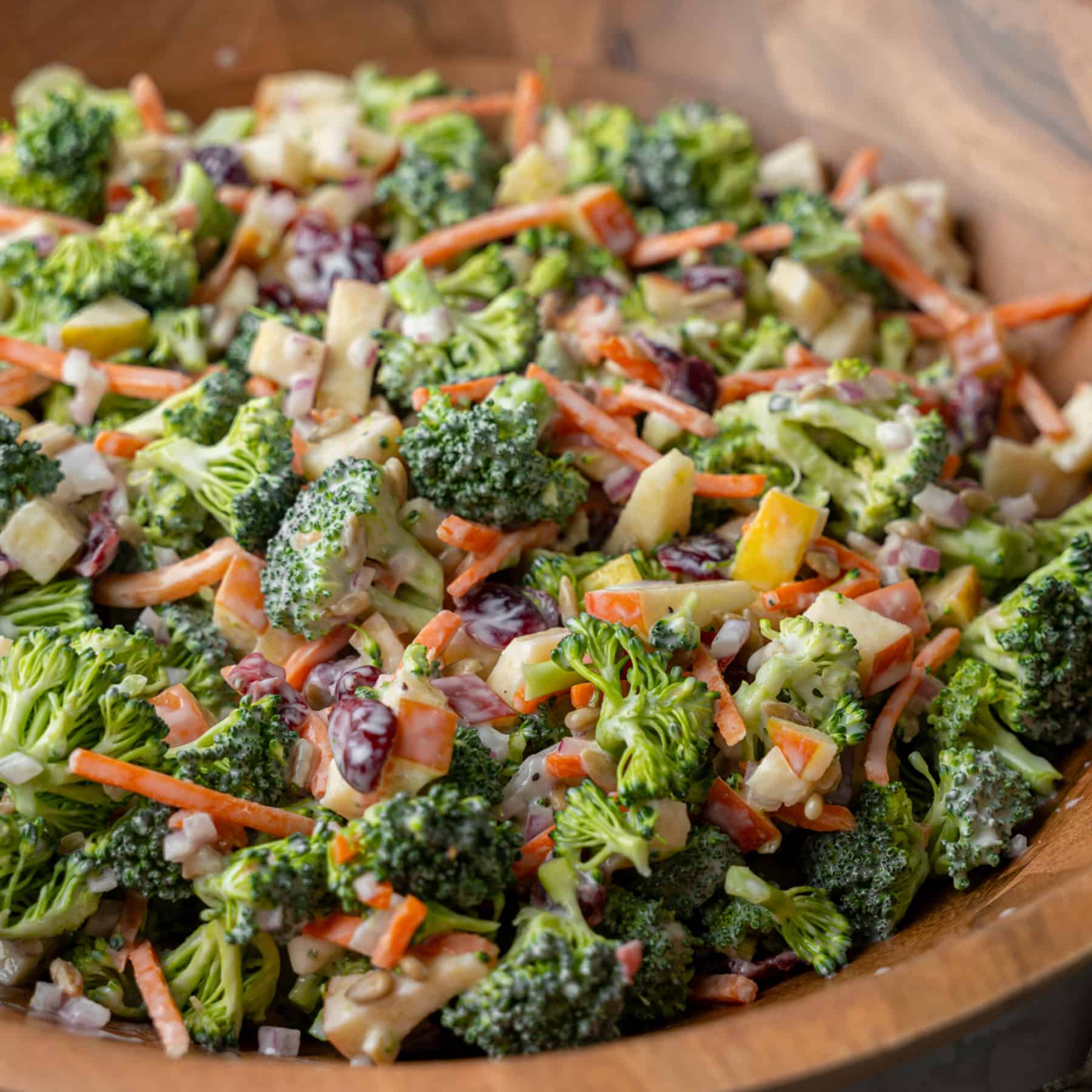 Creamy Broccoli Crunch Salad (under 100 calories)