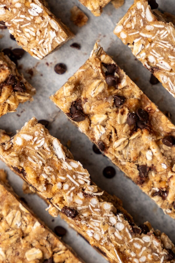 Chewy Chocolate Protein Granola Bars - Oh Snap Macros