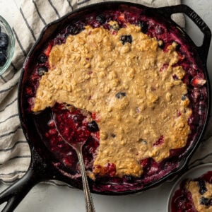Spoon in a Protein Berry Cobbler.