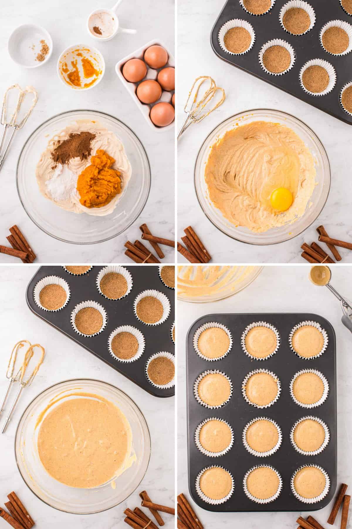 mini pumpkin cheesecakes