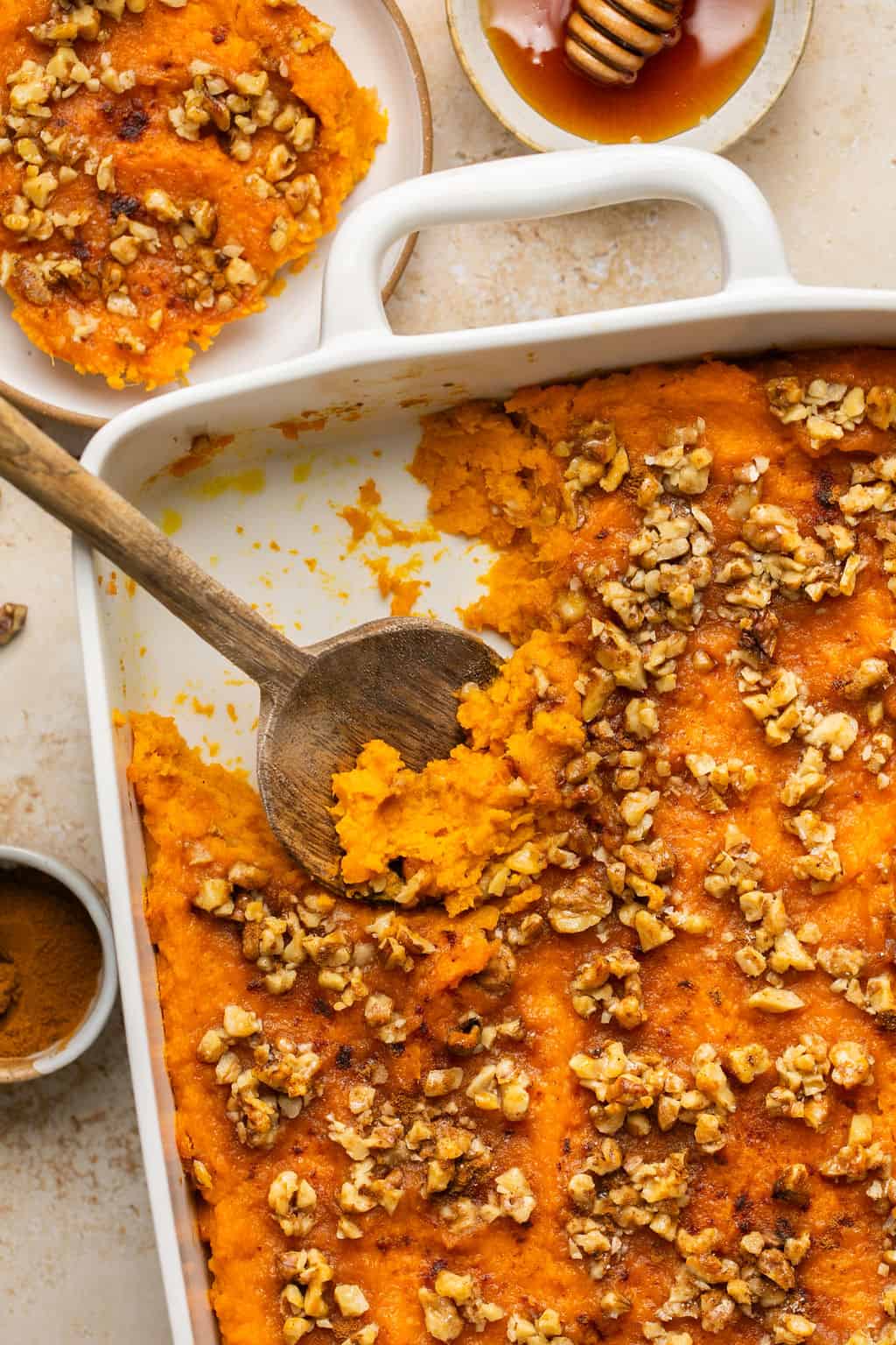 Sweet Potato Casserole with Honey Walnut Topping (Gluten-Free) - Oh ...