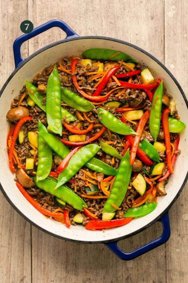 Easy 30-Minute Ground Beef Stir Fry with Fresh Vegetables - Oh Snap Macros