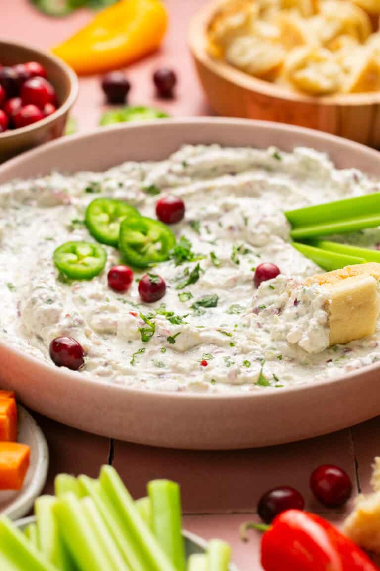 High Protein Cranberry Jalapeno Dip - Oh Snap Macros