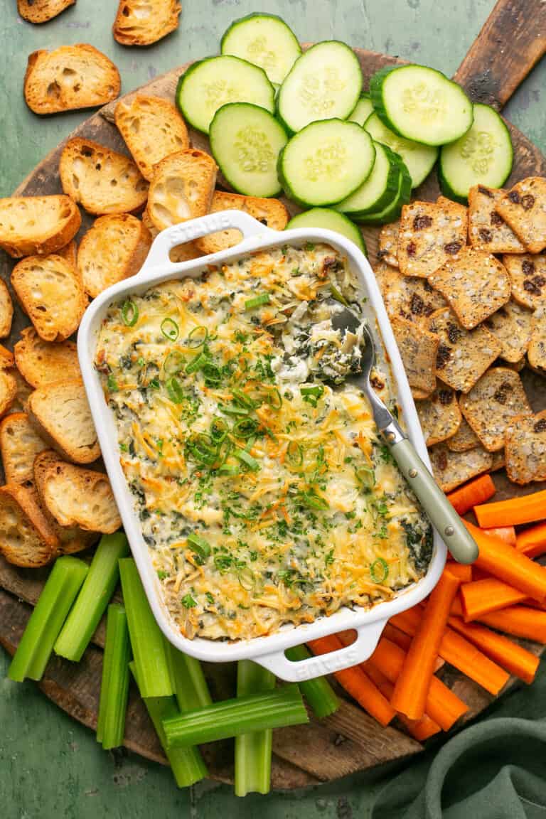 High Protein LowCalorie Crab Spinach and Artichoke Dip Oh Snap Macros