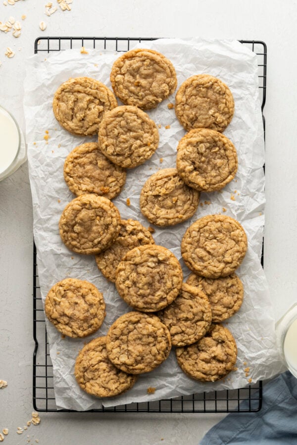 The Best Chewy Eggless Oatmeal Cookies - Oh Snap Macros