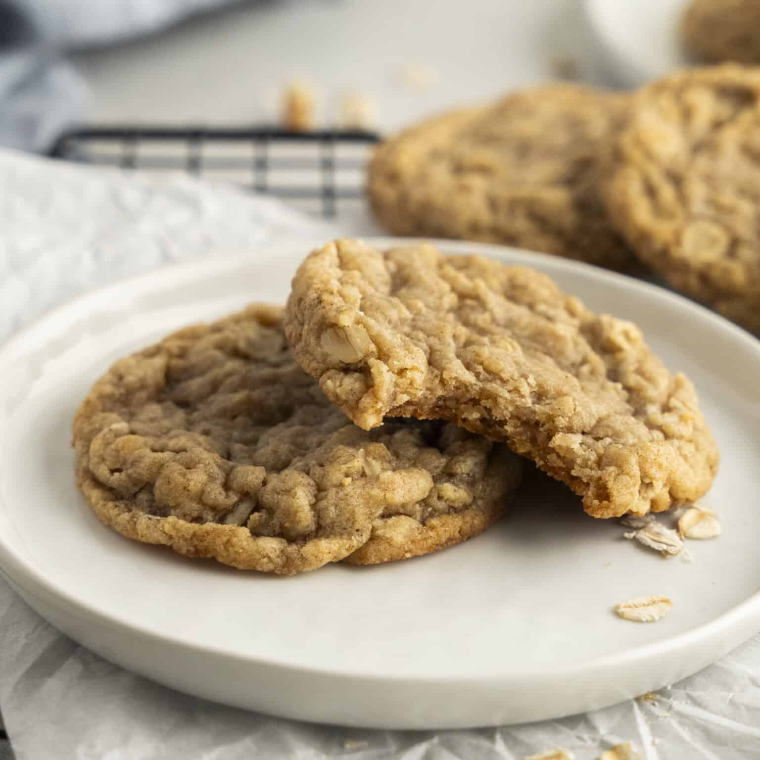 The Best Chewy Eggless Oatmeal Cookies Oh Snap Macros