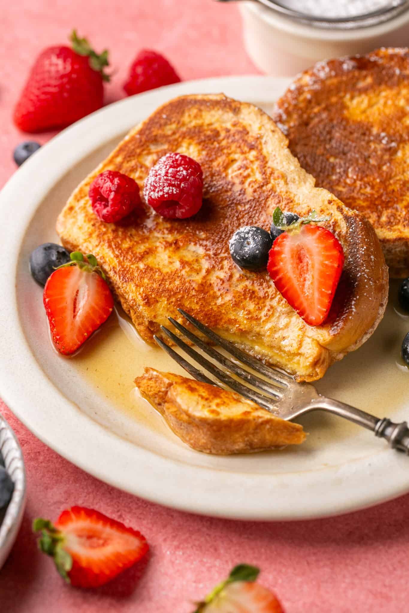 Easy High Protein French Toast with Brioche Bread Oh Snap Macros