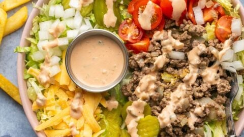 Big Mac Salad Bowl - High Protein & Macro Friendly - Oh Snap Macros