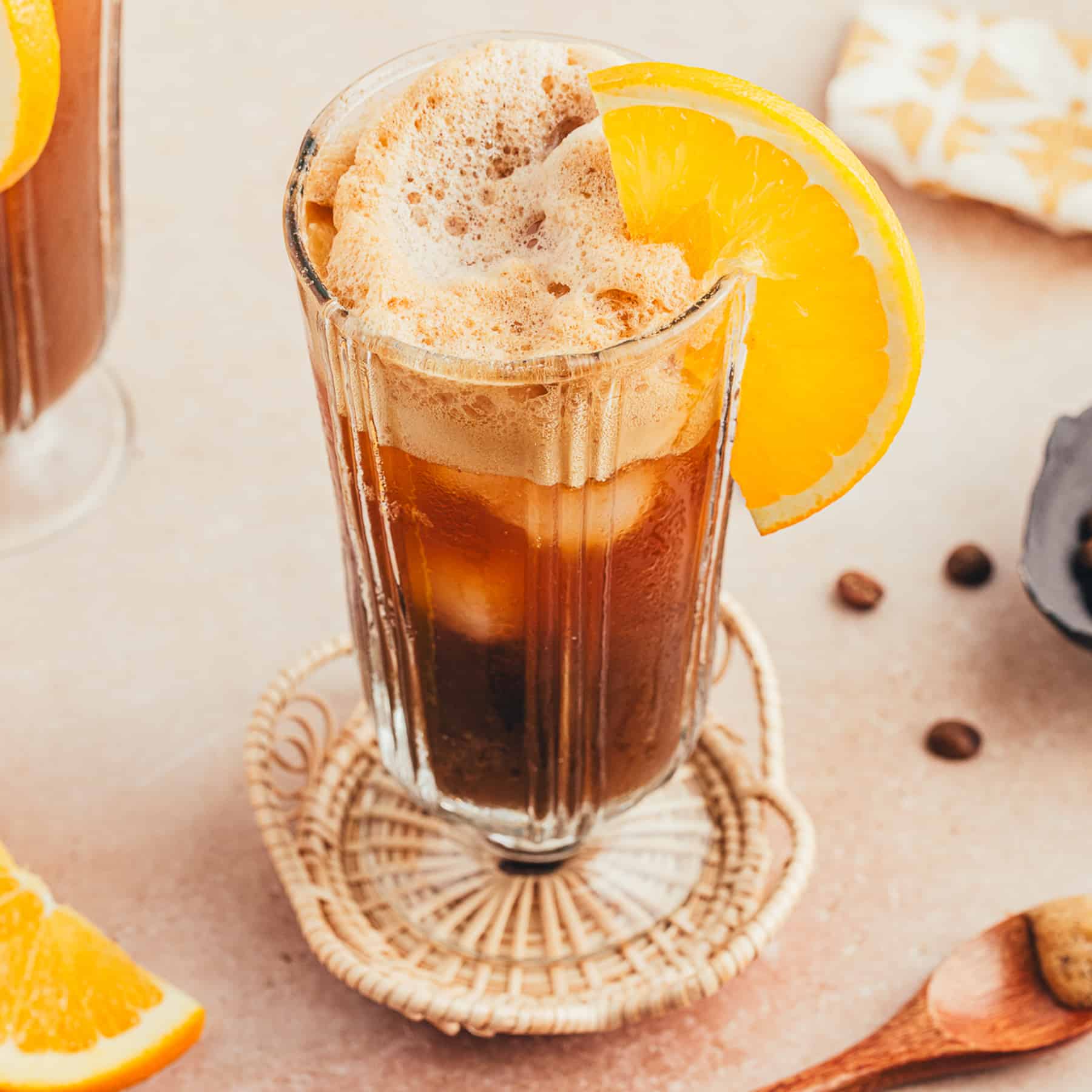 Non-Alcoholic Orange Coffee Mocktail (cold)