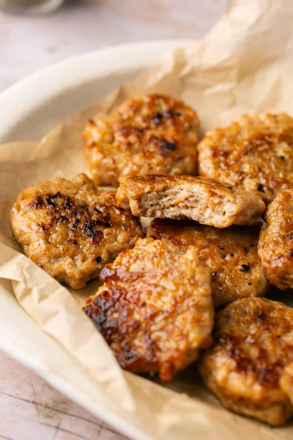 Homemade Maple Chicken Sausage Breakfast Patties - Oh Snap Macros