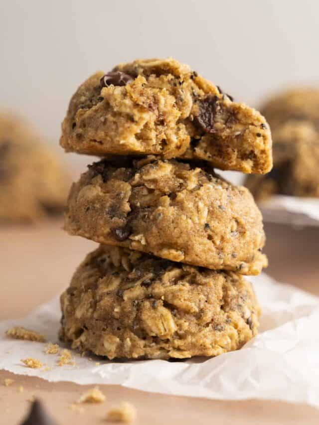 Pre-Workout Chocolate Chip Oatmeal Breakfast Cookies