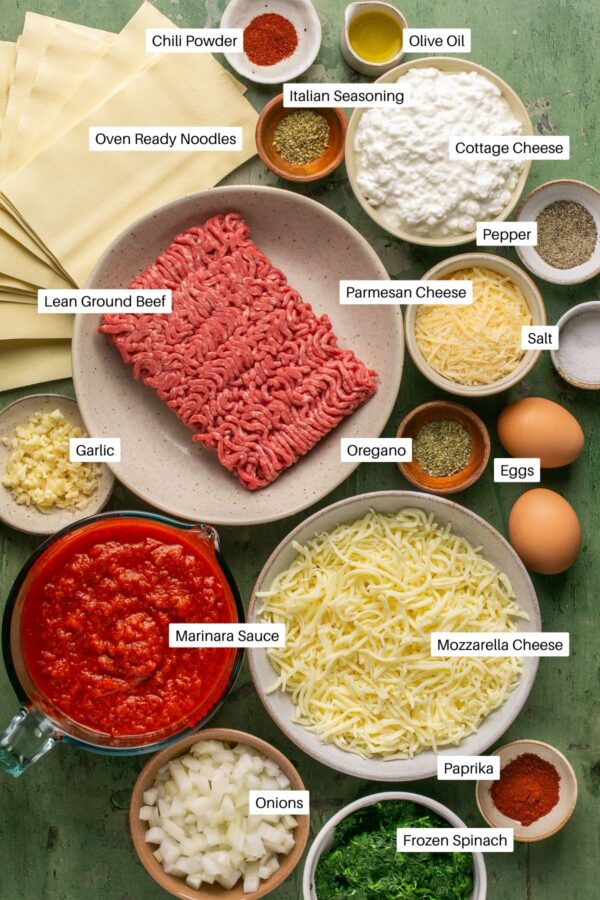 Delicious Cottage Cheese Lasagna with Beef and Spinach Oh Snap Macros