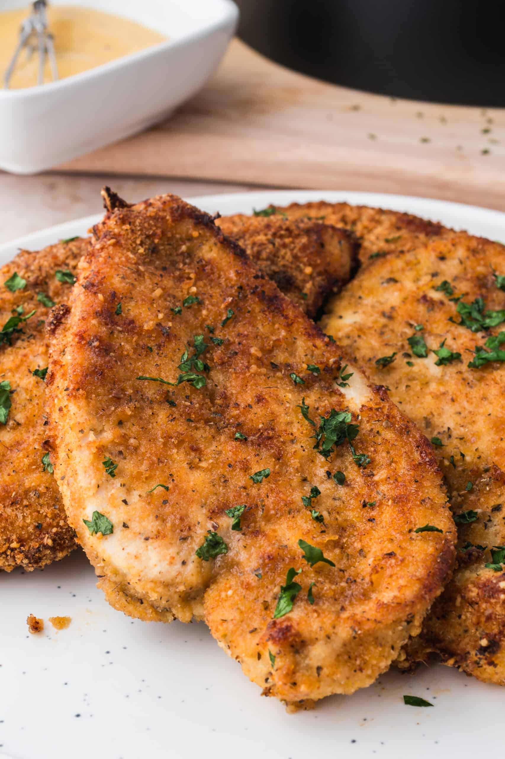 Easy Breaded Air Fryer Chicken Cutlets - Oh Snap Macros