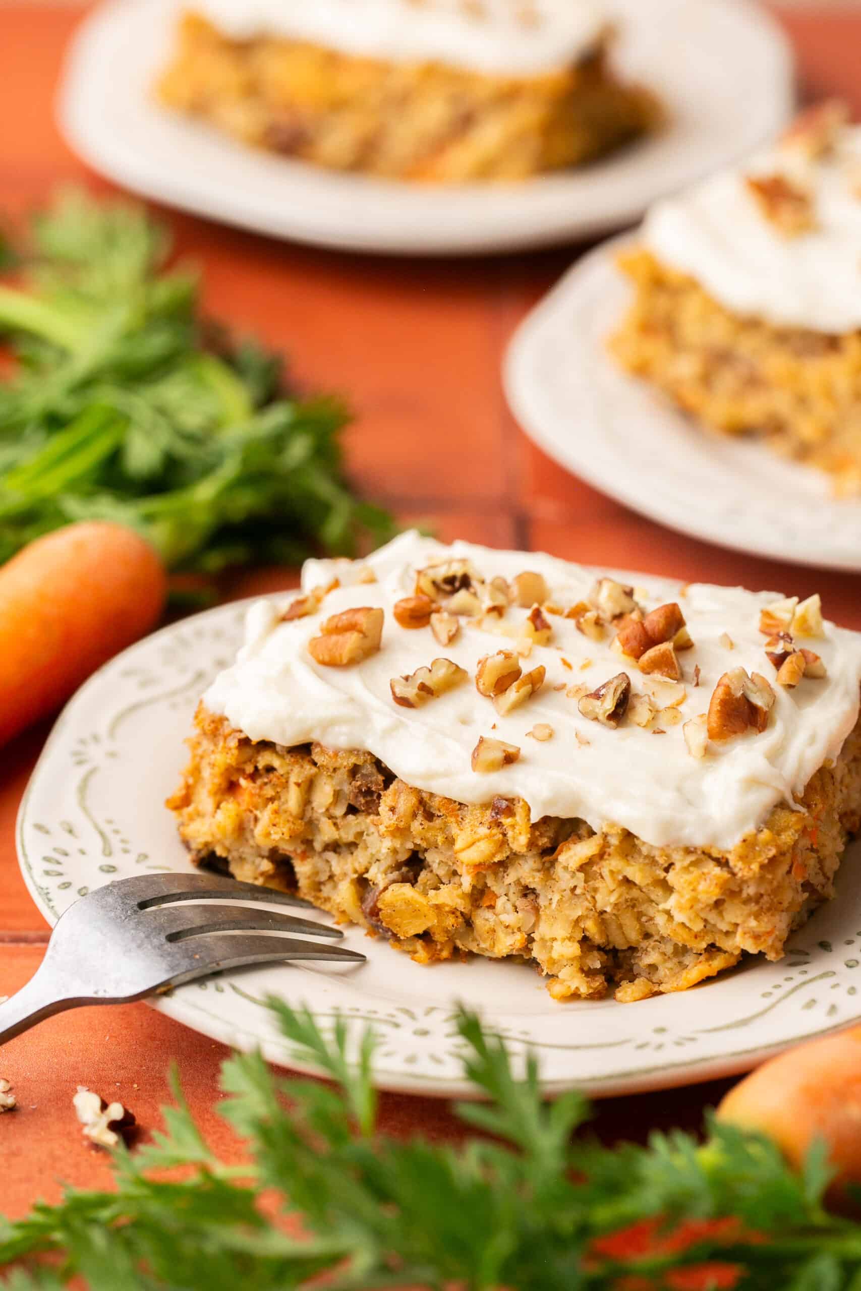 Carrot Cake Baked Oats with Protein Frosting Oh Snap Macros