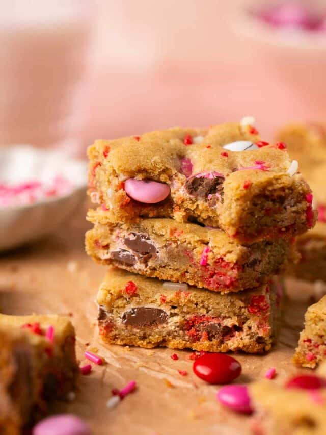Soft and Chewy M&M Cookie Bars