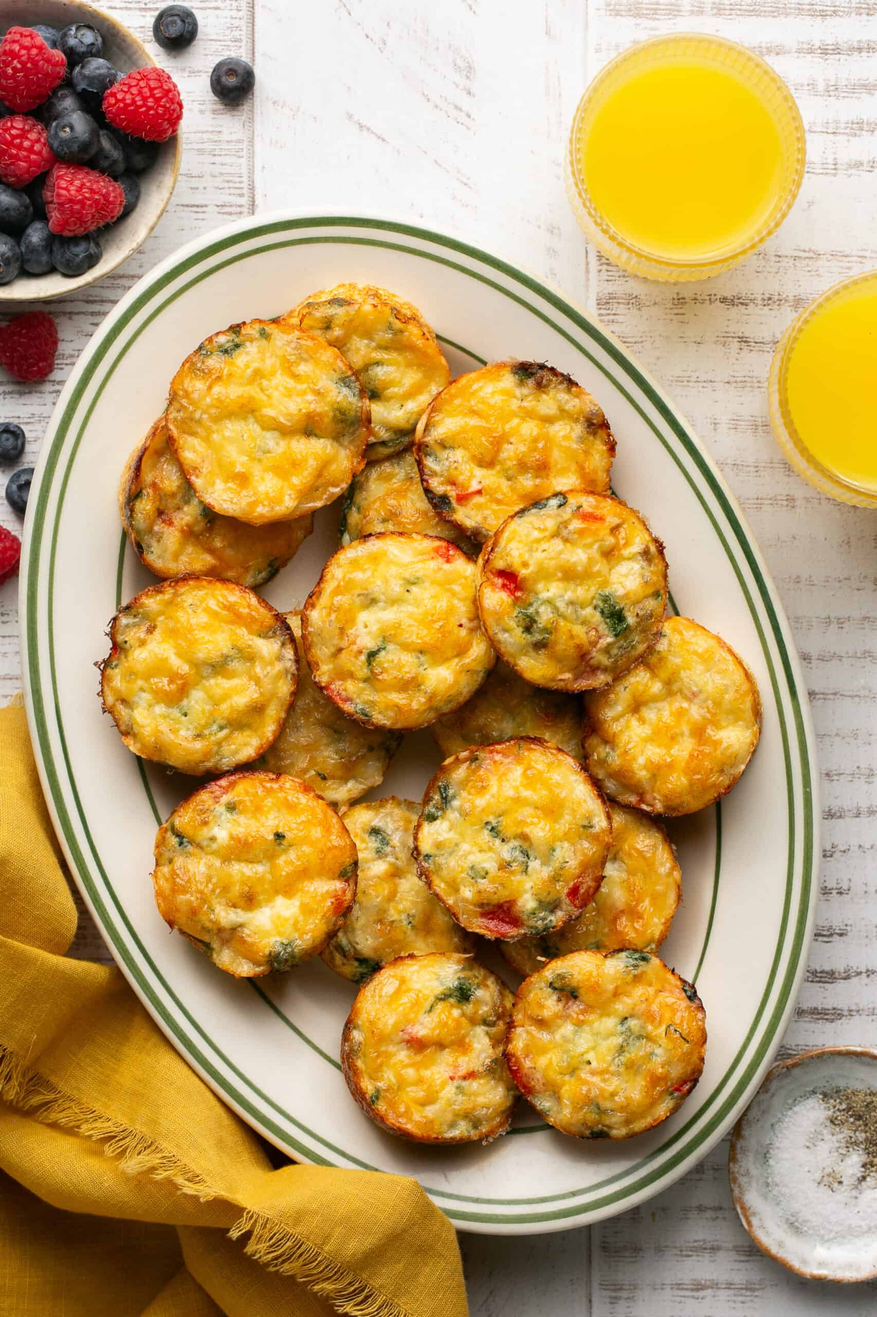 Cheesy Oven Baked Egg White Bites with Turkey Sausage Oh Snap Macros