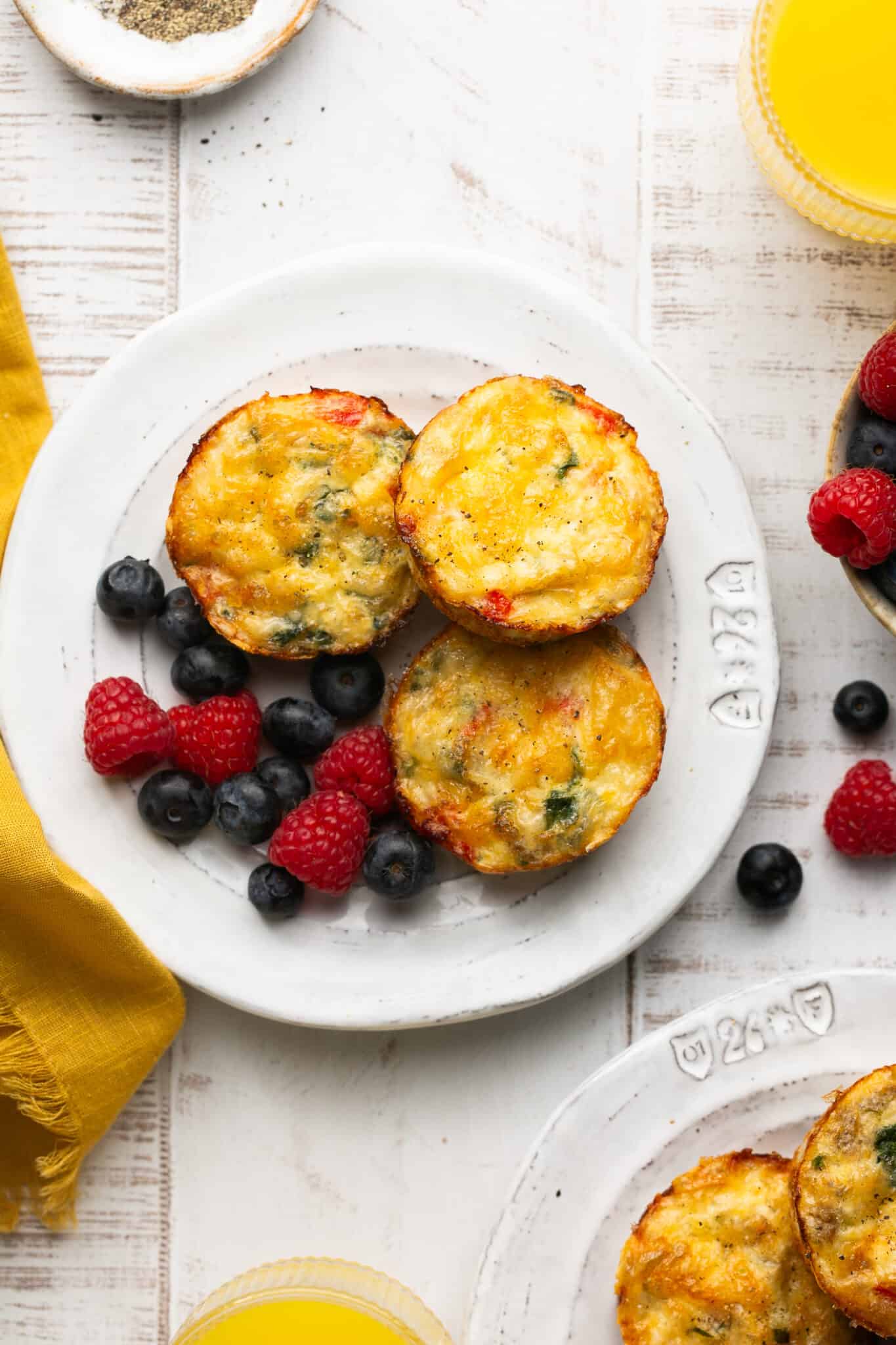 Cheesy Oven Baked Egg White Bites with Turkey Sausage Oh Snap Macros