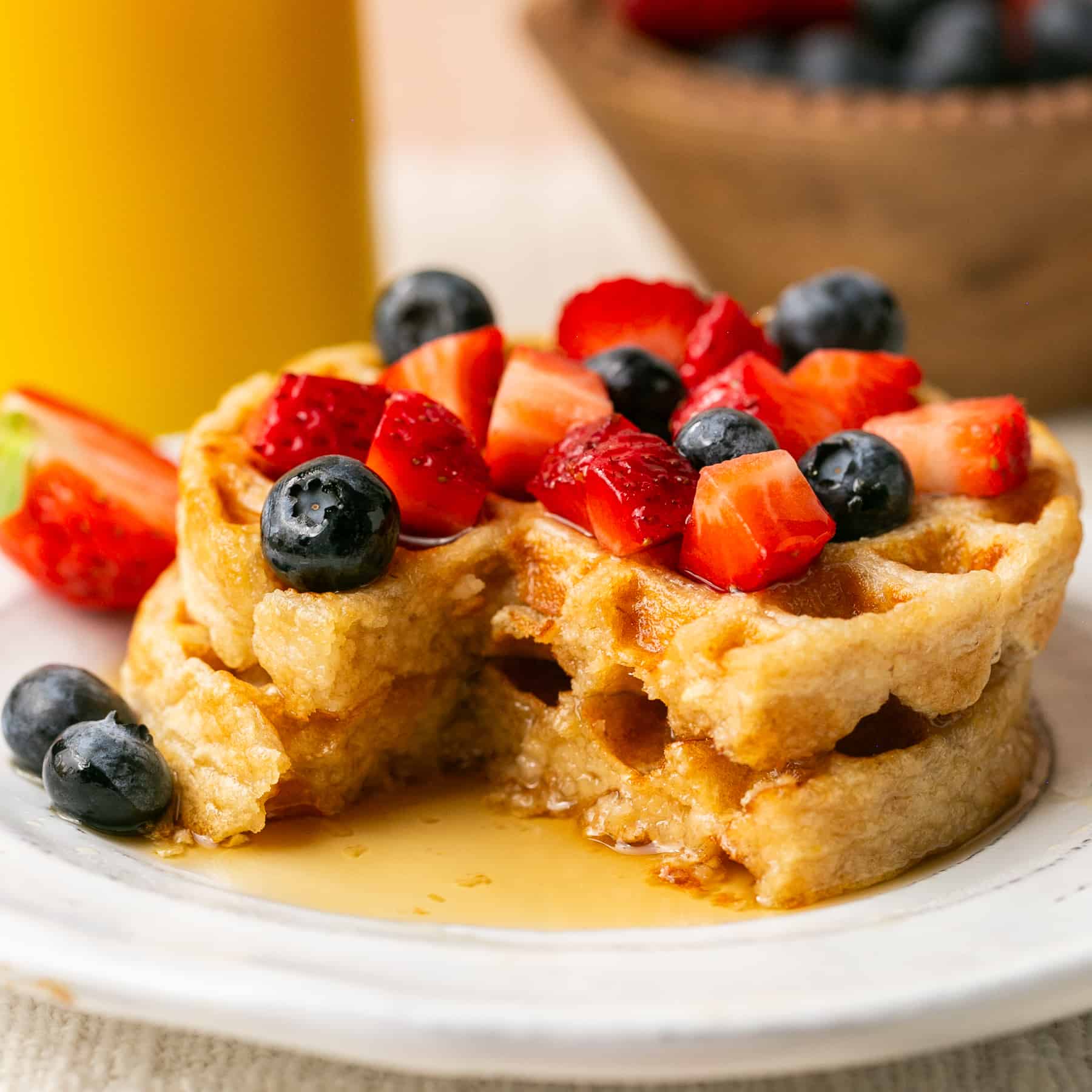 High Protein Waffles (with or without protein powder)