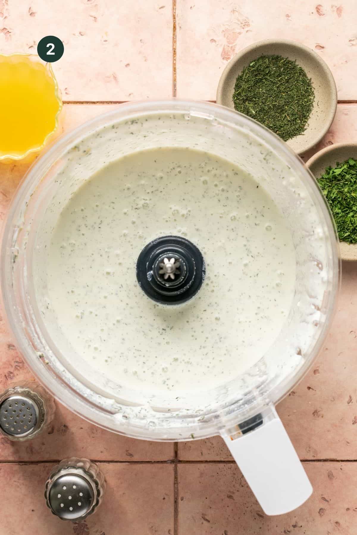 All ingredients blended in a food processor.