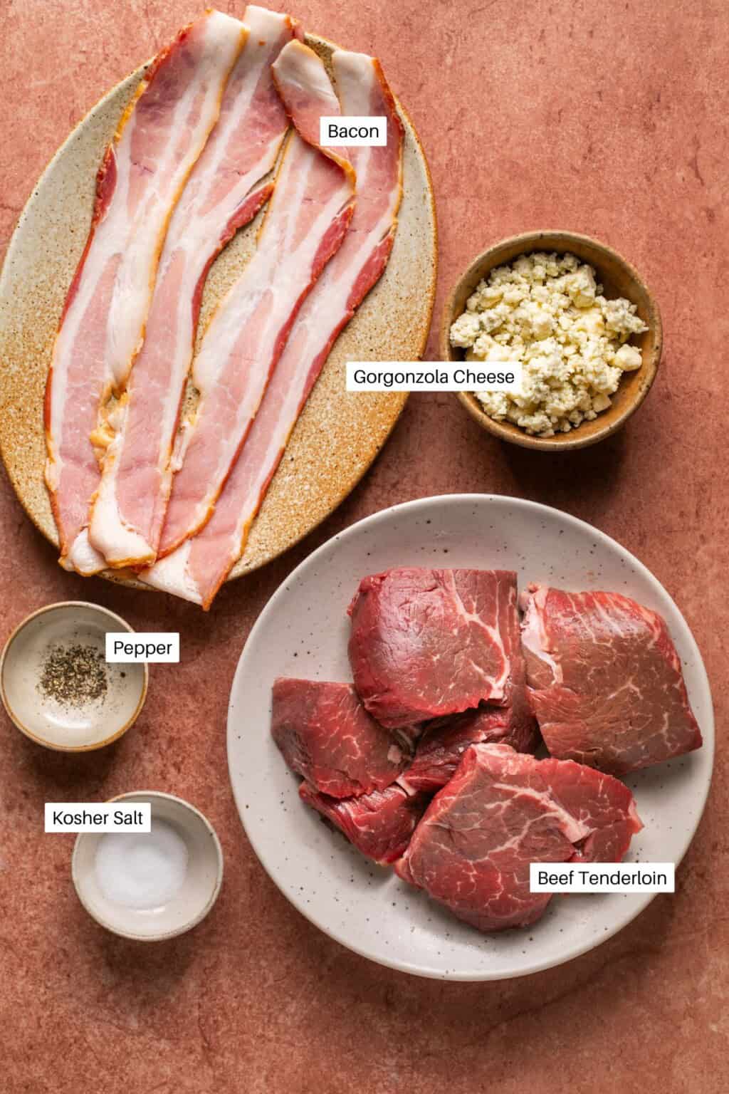 Air Fryer Bacon Wrapped Filet Mignon with Cheese Oh Snap