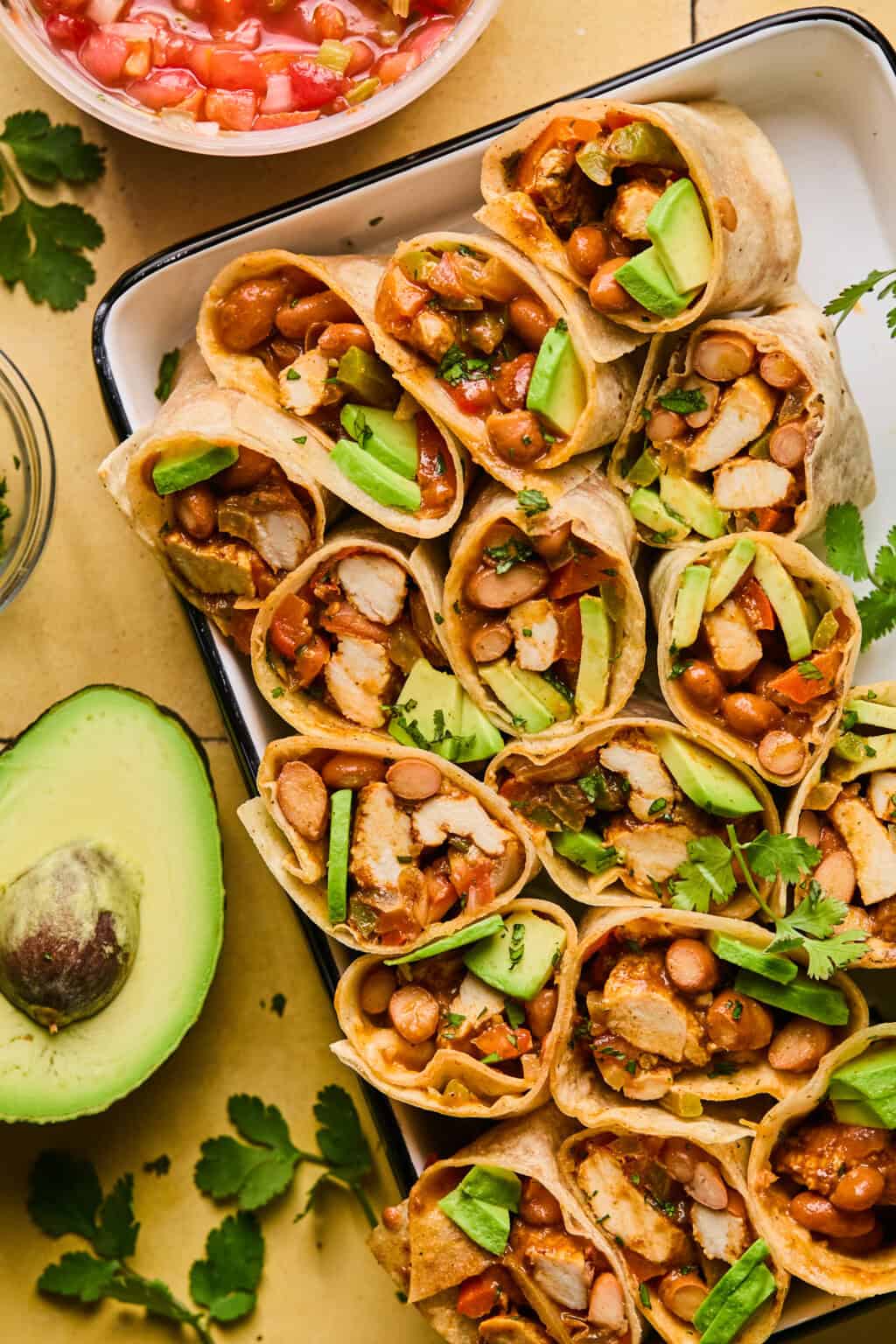 Sheet Pan Chicken and Bean Fajita Wraps (gluten and dairy-free) - Oh ...