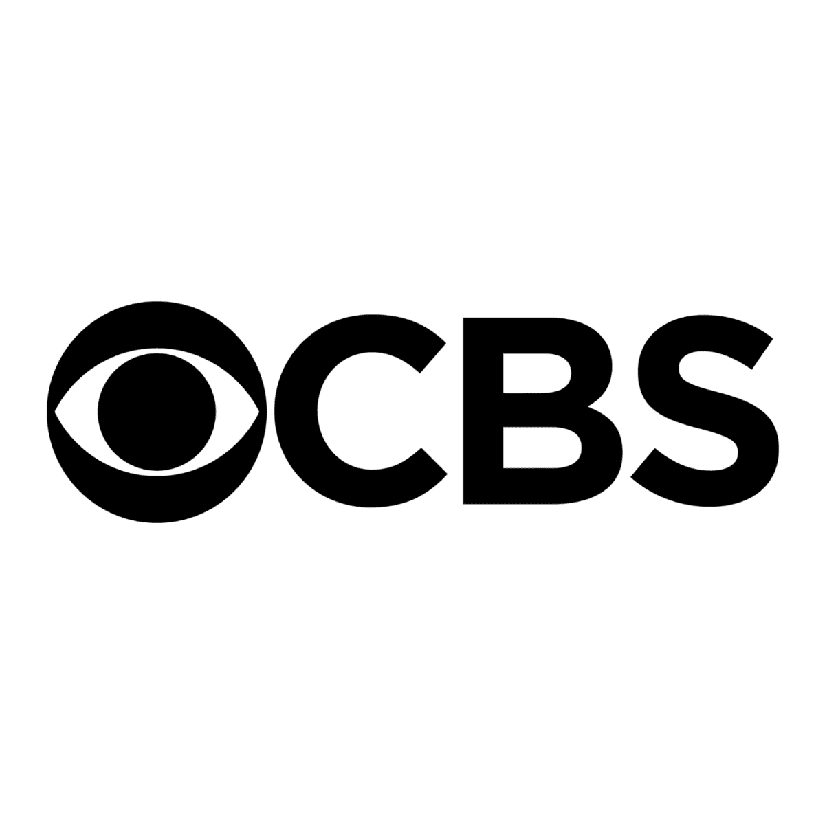 The CBS logo, like an about me statement, features a stylized eye symbol to the left of the bold, black letters CBS on a white background.