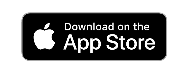 Black rectangular button with the white Apple logo on the left and the words Download on the App Store in bold white text on the right.