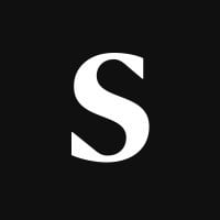 A bold, white capital letter S centered on a solid black square background, symbolizing savings and discount codes.