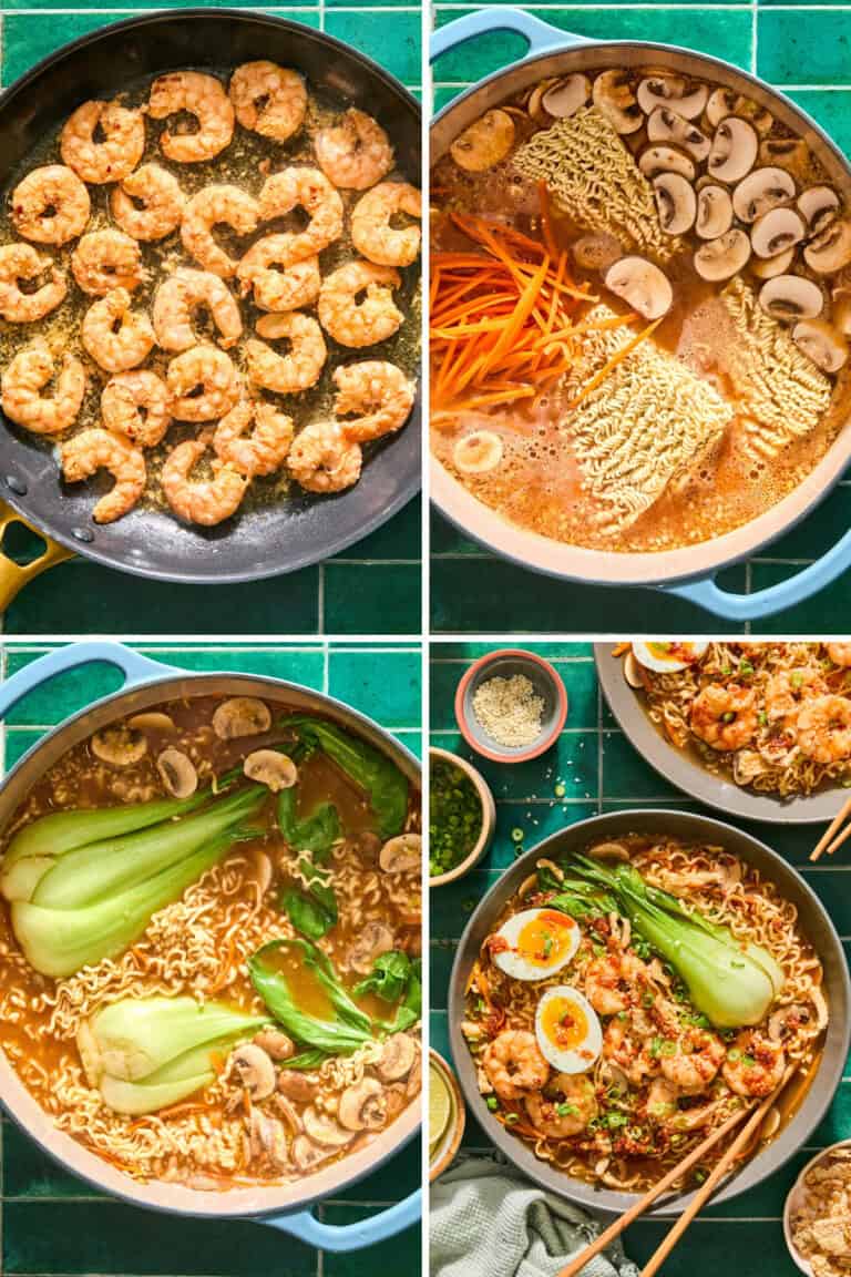 Spicy Gochujang Shrimp Ramen (42g of Protein) - Oh Snap Macros