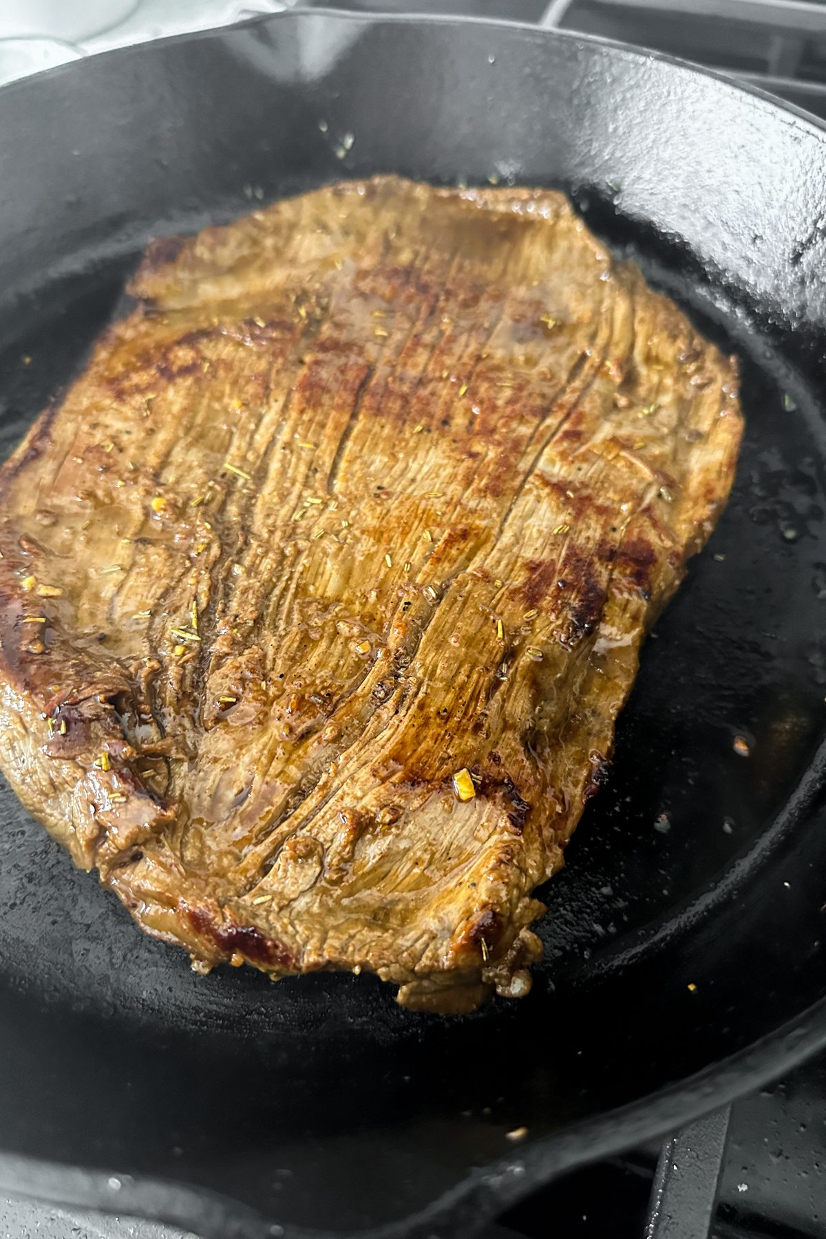 Cast Iron Flank Steak - Spoonful of Flavor